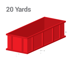 A 20 yard Dumpster Bin is good for Household Garbage, Construction Garbage, Ceramic, Plaster, Roofing and Wood Waste.